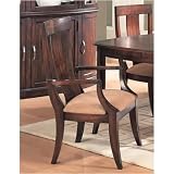Review AtHomeMart  / Set of 2 Broadway Cherry Finish Solid Wood Dining Arm Chairs