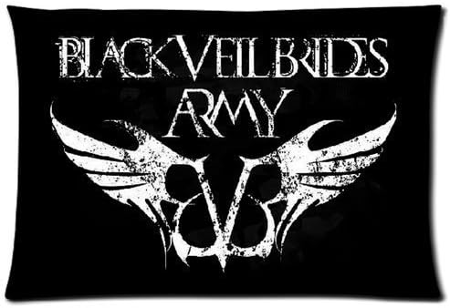 Black Veil Brides Custom Rectangle Pillowcase Covers Standard Size 20x30 One Side Movie Black Veil Brides Cute Pillowcase