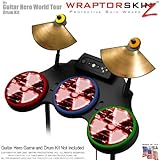 Radioactive Red Skin by WraptorSkinz fits Guitar Hero 4 World Tour Drum Set for Nintendo Wii, XBOX 3