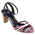 Women's Merona&reg; Collection Velvet Strappy Sandals - Pink/Multicolor Patent
