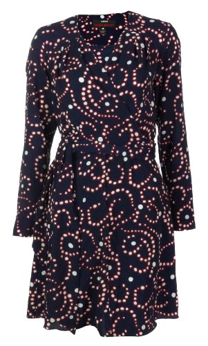 Miss Sixty Women's Printed Wrap Dress (4, Navy) [Apparel]