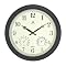 Indoor-Outdoor Round Weather Gauge Clock