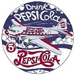 Pepsi-Cola DC 3 Airplane Porcelain Refrigerator Magnet