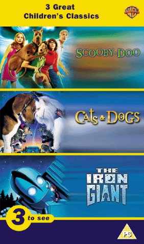 Vhs Triples - Cats & Dogs/Scooby Doo/the Iron Giant