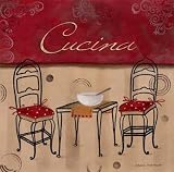 Cucina HIGH QUALITY CANVAS Print With Light Added BRUSHSTROKES Carol Robinson 12x12