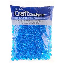 Pony Beads, Turquoise, 480pc Pkg