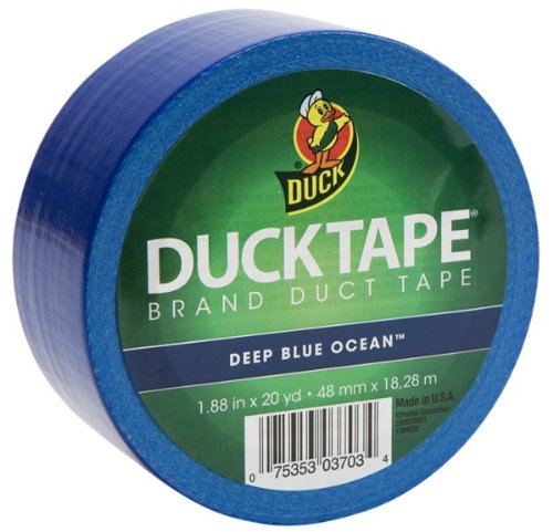 Duck Brand 1304959 Colored Duct Tape, Blue, 1.88-Inch by 20 Yards, Single Roll