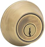 Tools & Hardware : Kwikset 665 5 CP Maximum Security Double-Cylinder Deadbolt, Antique Brass