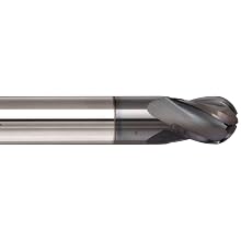 Melin Tool CCMGS-B Carbide Ball Nose End Mills, Decimal, Stub Length, AlTiN Finish, 30 Degree Helix, For Use With Cast Iron, Nickel/Nickel Alloys, Plastics, Steel/Steel Alloys, Titanium/Titanium Alloys