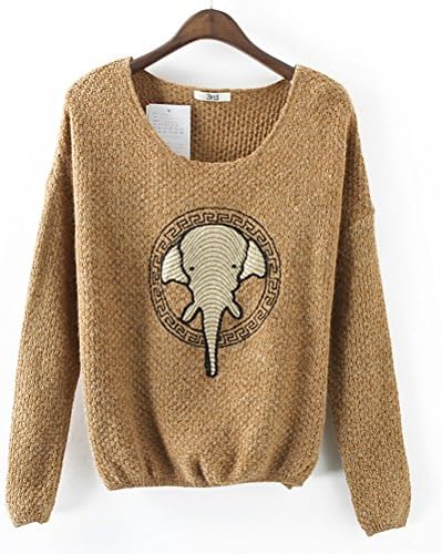 elephant patch Sweaters (brown)