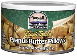 Pennsylvania Dutch Candies Peanut Butter Pillows, 10-Ounces Tins (Pack of 4)