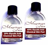 Glycolic Acid 20% and 40% Professional Chemical Skin Peels -Two 1oz