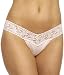 Hanky Panky Cotton Lace Low Rise Thong Panty