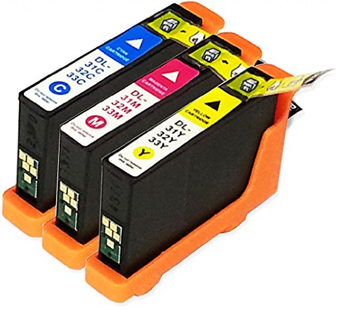 YoYoInk Compatible Ink Cartridges Replacement for Dell 31XL (Series 33), 3 Pack (1 Cyan, 1 Magenta, 1 Yellow)