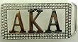 Alpha Kappa Alpha Sorority Rhinestone Belt Buckle AKA