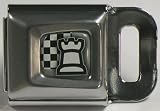 White Rook Castle Chess Piece Interchangeable Seatbelt Belt Buckle! Chessboard Background!