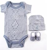 Michael Jordan 3 Piece Infant Set Size 3-6 Months In Grey