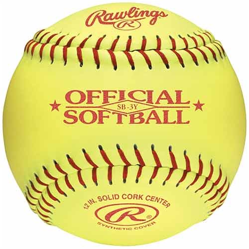 Rawlings .47 COR SB3Y 12 Inch Optic Yellow Synthetic Practice Softball