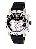 IMAGE OF Le Chateau Men's 5434m_blkandwht Cautiva Chronograph Rose-Gold Plated Watch