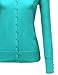 Basic Solid V Neck Sweater Cardigans Mint Size M