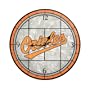 MLB Baltimore Orioles 12-Inch Art Glass Clock