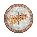 Baltimore Orioles 12-Inch Art Glass Clock