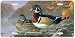 Colors of Fall - Ducks - Wildlife Art Print - License Plate Tag By Hautman Brothers From Airstrike
