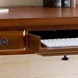 SEI Classic Medium-Mahogany Desk with 2 Drawers and Keyboard Tray