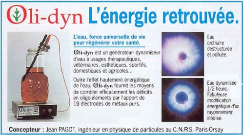 Dynamiseur d'eau Oli-Dyn à électrodes