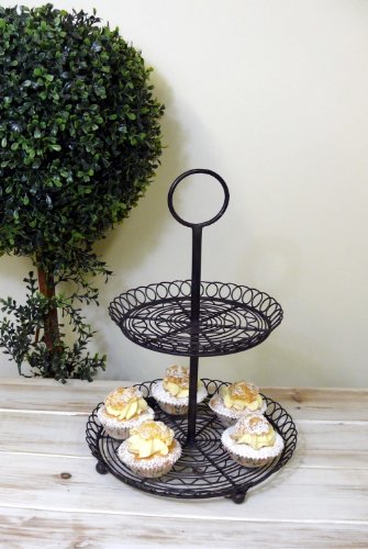 Shabby Chic Cake Stand 2 Tier Cake Plate