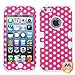 MYBAT IPHONE5HPCTUFFIM009NP Premium TUFF Case for iPhone 5 - 1 Pack - Retail Packaging - Dots(Pink/White)