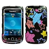 MyBat BlackBerry Torch 9800 Phone Protector Cover - Chalkboard Star Black