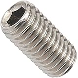 8-32 x 1/8" Socket Set Screws, Full Thread, Allen Socket Drive, Stainless Steel 18-8, Bright Finish, Cup Point, Quantity 100 Pieces