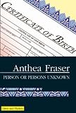 Person or Persons Unknown (Rona Parish Mysteries)