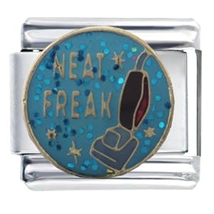 Golden Italian Charm Bracelet Neat Freak Blue March Fashion Jewelry