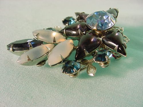 Blue Rhinestone Pin