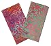 ArtisanStreet's Twigs Batik Table Napkins. Richly Colored Prints Featuring Different Batik Designs In Blue, Pink, Orange And Green. Set Of 4, Limited Edition