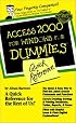 Access 2000 for Windows for Dummies Quick Reference