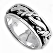 Sterling Silver Ring - Spinner - 9mm Band Width - Sizes: 8-15