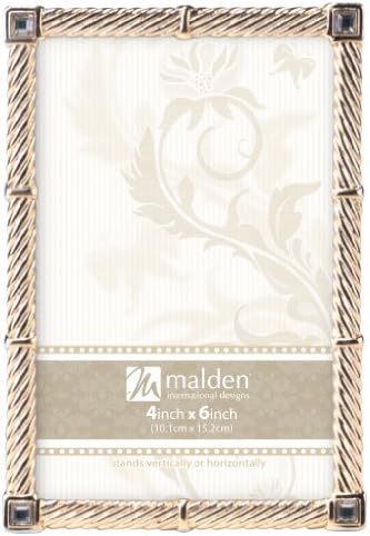 Malden Madeira Gold Metal Picture Frame, 4 by 6-Inch