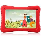 Dragon Touch 7-Inch. Quad Core Android Kids Tablet, IPS Display with Wifi and Camera and Games, HD Kids Edition, Zoodles Pre-Installed - Red Silicone