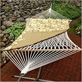 Algoma Quilted Reversible Hammock Pad, LEAVES DK MELON PRINT
