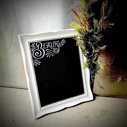White French Country 8 x 10 Photo Frame - Ornate scrolled detailing - Distressed White Picture Frame