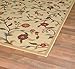 NEW Garden Ivory Floral Design Rubber backed non-slip Area Rug Carpet 3x5