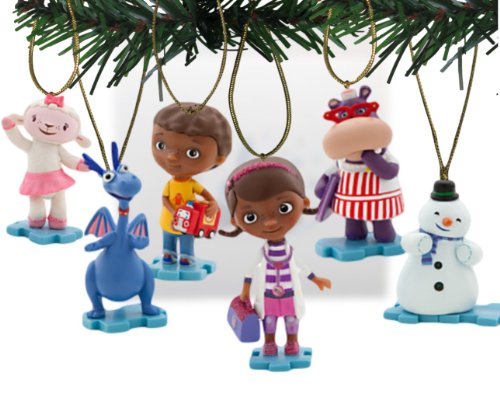 Disney's Doc McStuffins Holiday Ornament Set- (6) PVC Figure Ornaments Included - Limited Availability