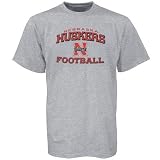 adidas Nebraska Cornhuskers Ash Youth Stacked T-shirt