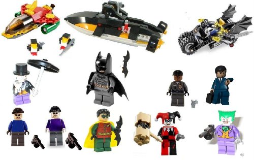 Lego 7885 Complete, 7886 Batcycle, Set 11 Mini Figs , Joker, Batman, Robin, Quinn, Henchmen, Penguin,bruce Wayn, All Brand NEW Factory Sealed Bag, Cd Pdf Manual, No Sticks No Box