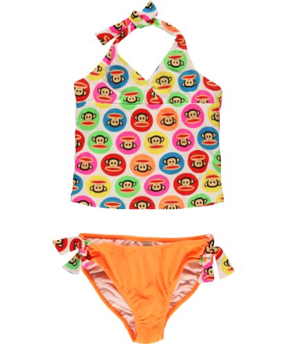 Paul Frank "Halter Dot" 2-Piece Tankini - orange/multi, 7 - 8