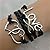 Unisex Black and White Love Theme Adjustable Length Closer Hearts Wrap Bracelet