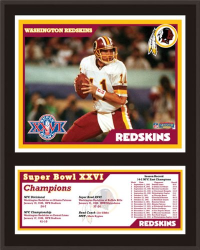 Mounted Memories Washington Redskins 12x15 Sublimated Plaque - Super Bowl XXVI